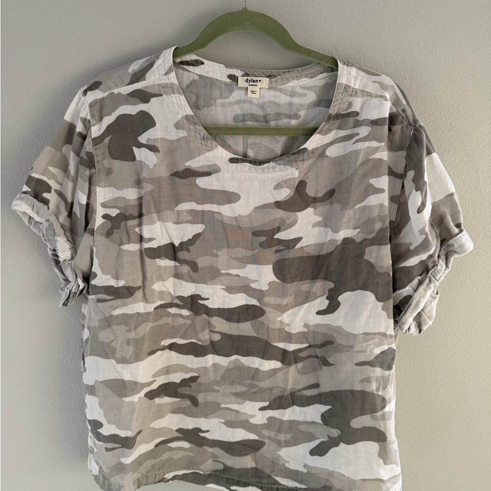 Dylan Gray and White 100% cotton t shirt